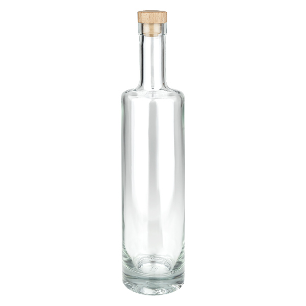 Bouteille en verre 500 ml « Centurio » avec bouchon en bois UNiTWIST®