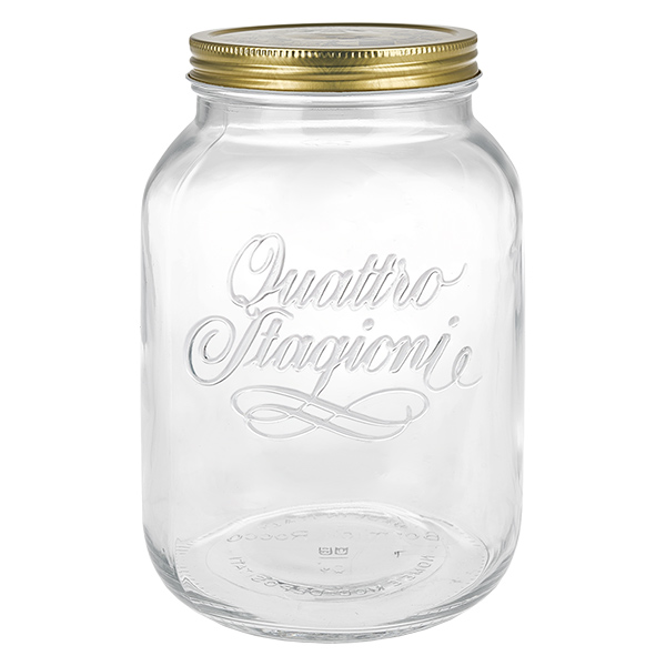 3000ml verre rond « Quattro Stagioni » avec couvercle