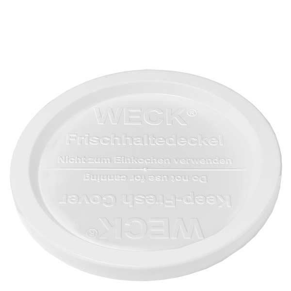 Bocal en verre de 370 ml avec couvercle hermétique WECK RR100 WECK Couvercle fraîcheur blanc pour 370ml bocal RR100 Couvercle de rechange avec gaufrage en relief et joint d'étanchéité