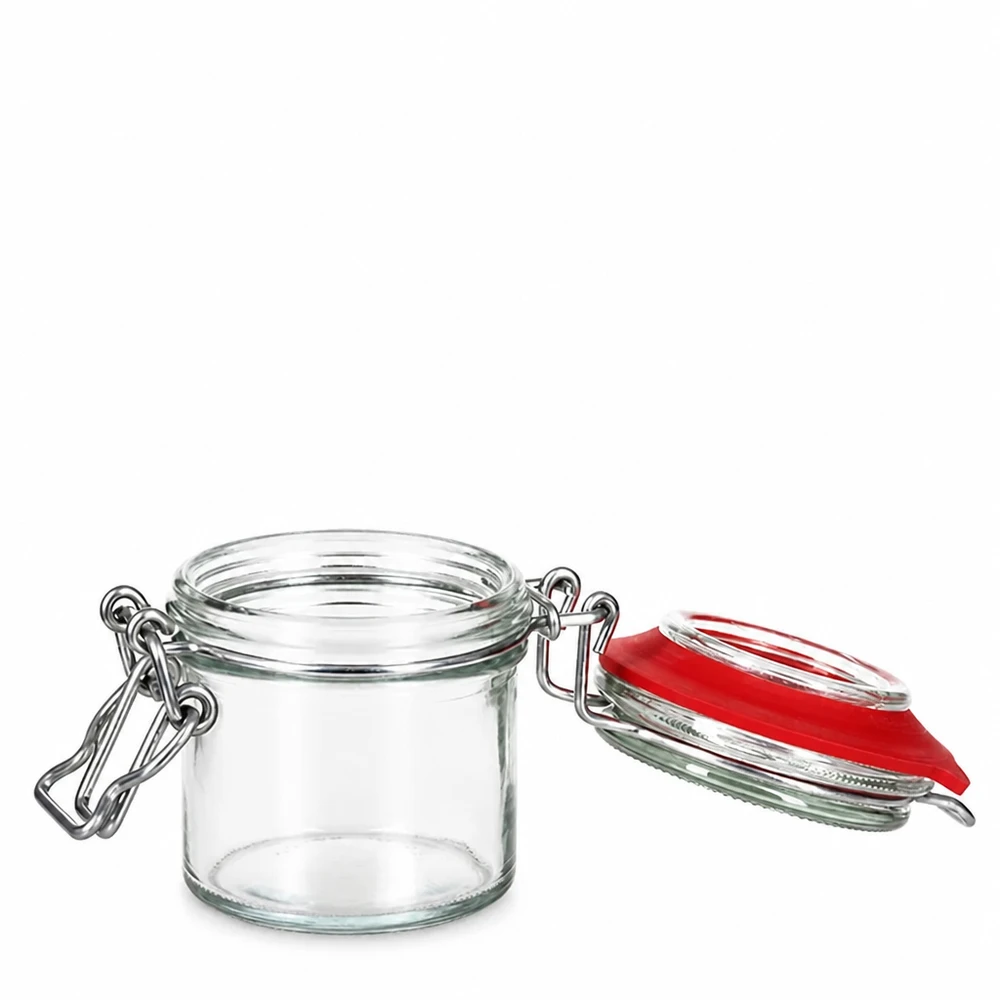 Bocal de conservation de 135 ml, type G, avec bouchon à clip UN..