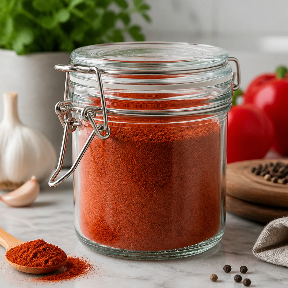 Pot de réserve 250ml type S avec fermeture à étrier UN. Récipient en verre étanche de 250 ml avec joint en caoutchouc et anse en fil métallique pour conserver les épices fraîches