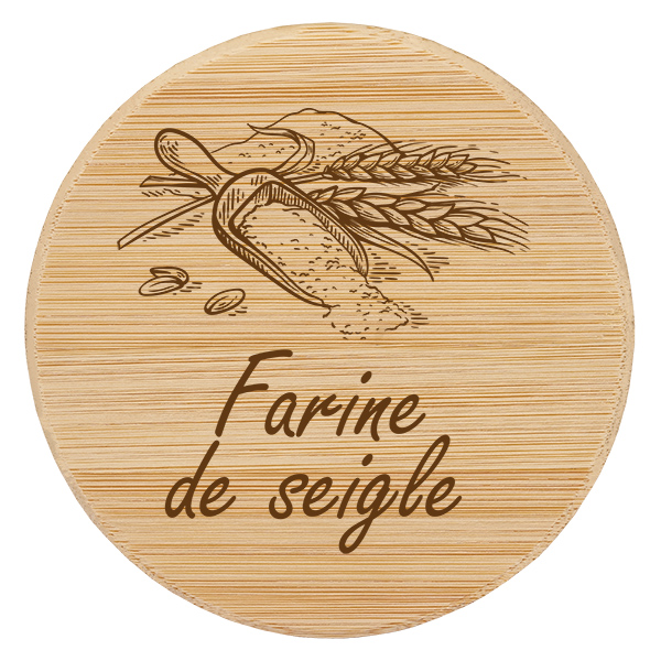 Paire en bois « farine de seigle » pour WECK RR100