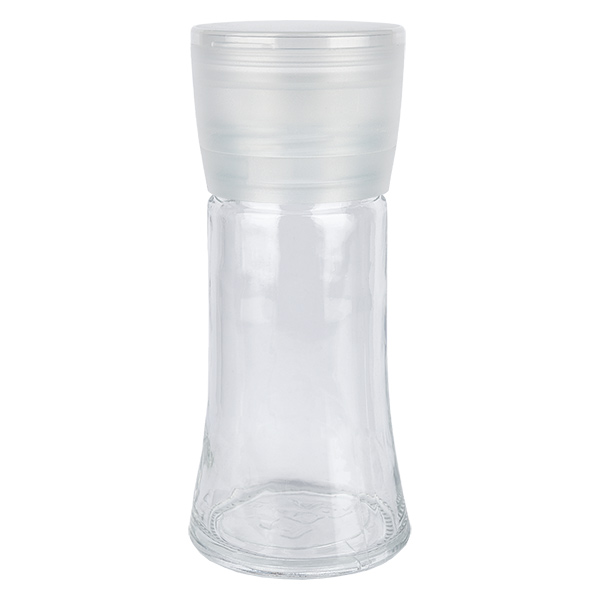 Pot à épices en verre transparent 95 ml, moulin en céramique transparent Pot à épices en verre transparent 95 ml, moulin en céramique transparent