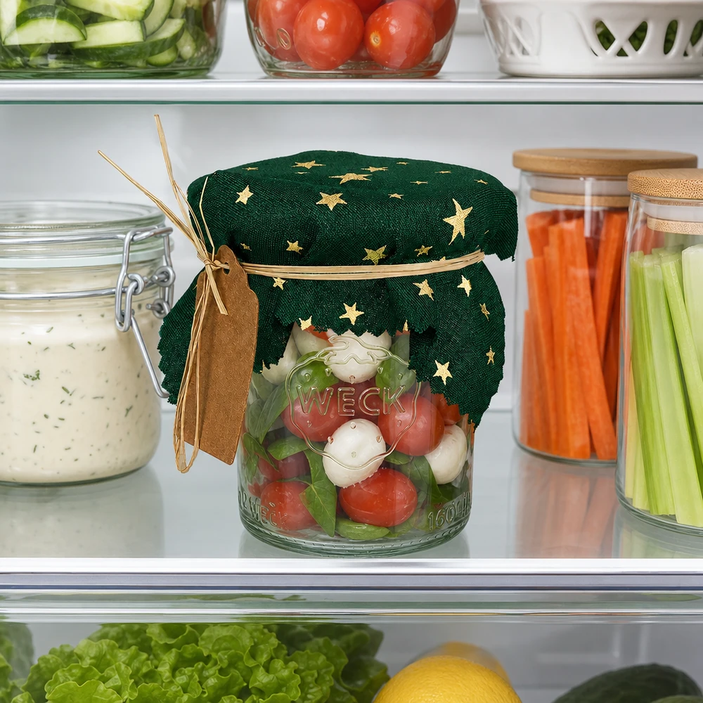 Préparation et présentation de bocaux en verre pour les pickles et légumes au vinaigre