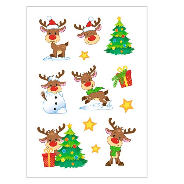 Sticker "Rudolph" (24 stickers avec paillettes) Sticker "Rudolph" (24 stickers avec paillettes)