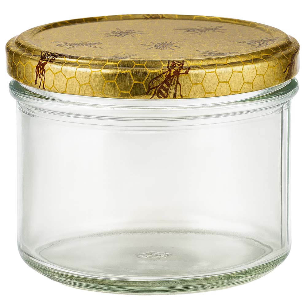 Pot à miel 250 g avec couvercle motif rayon de miel BasicSeal UNiTWIST