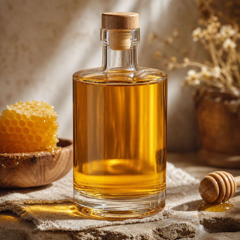 Bouteille en verre 350 ml « Galileo » avec bouchon en bois UNiTWIST® Bouteille en verre 350 ml « Galileo » avec bouchon en bois UNiTWIST®