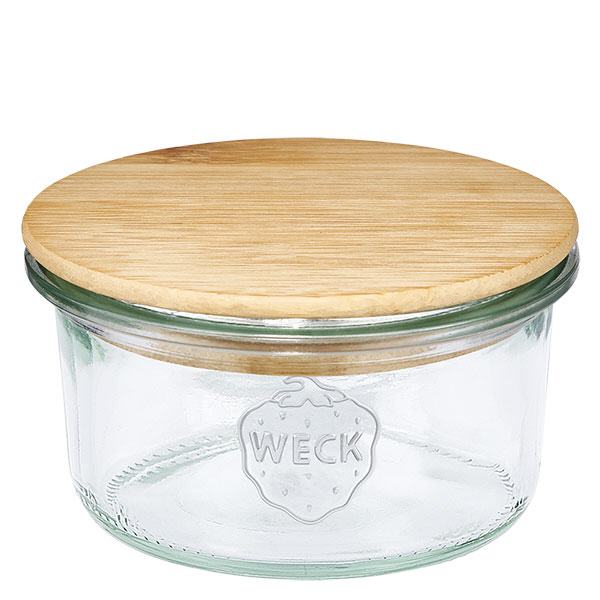165ml bocal conique WECK RR80 avec couvercle en bois
