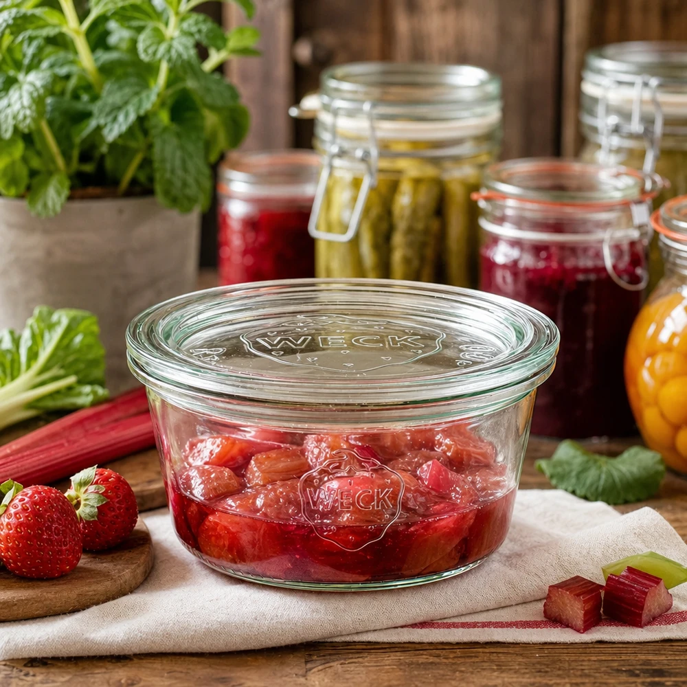 Sélection de bocaux en verre adaptée à les confitures et marmelades