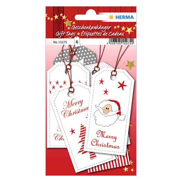 Pendentif "XMAS" (6 pièces) avec paillettes Pendentif "XMAS" (6 pièces) avec paillettes