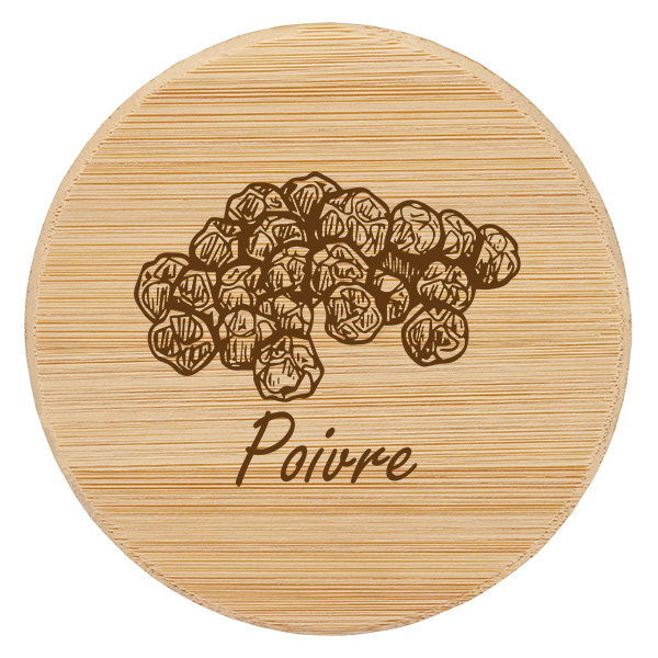 Bouchon en bois « Poivre » pour WECK RR60