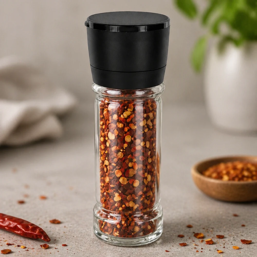 Mise en situation d’un bocal en verre pour la moutarde et les condiments