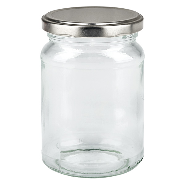 205ml Verre rond avec couvercle BasicSeal argent UNiTWIST