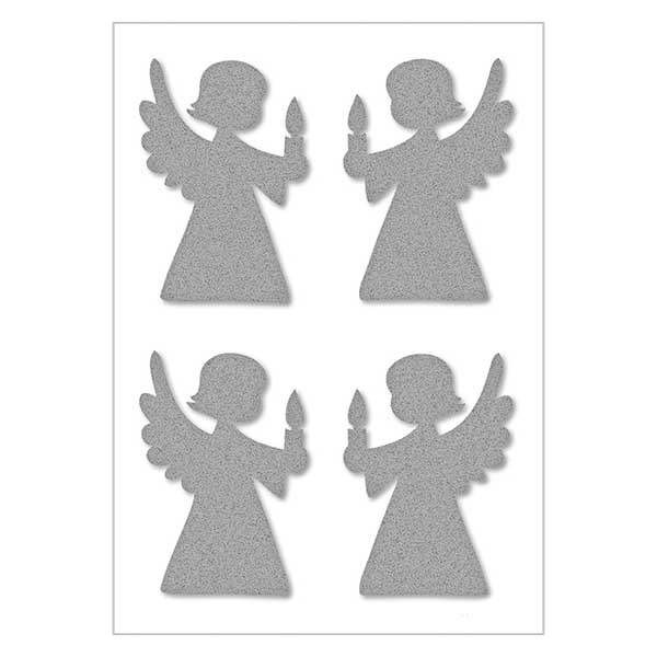 Stickers en feutre "Ange" (4 stickers avec paillettes) Stickers en feutre "Ange" (4 stickers avec paillettes)
