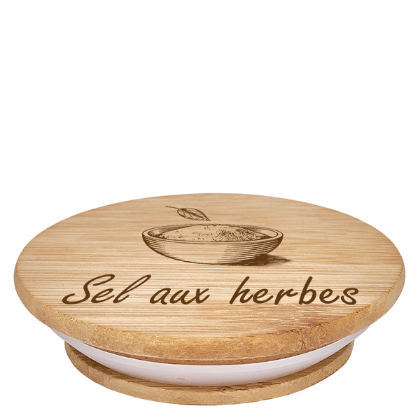 Paire en bois « Sel aux herbes » pour WECK RR60 Paire en bois « Sel aux herbes » pour WECK RR60