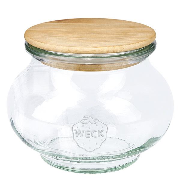 220ml bocal décoratif WECK RR60 avec couvercle en bois