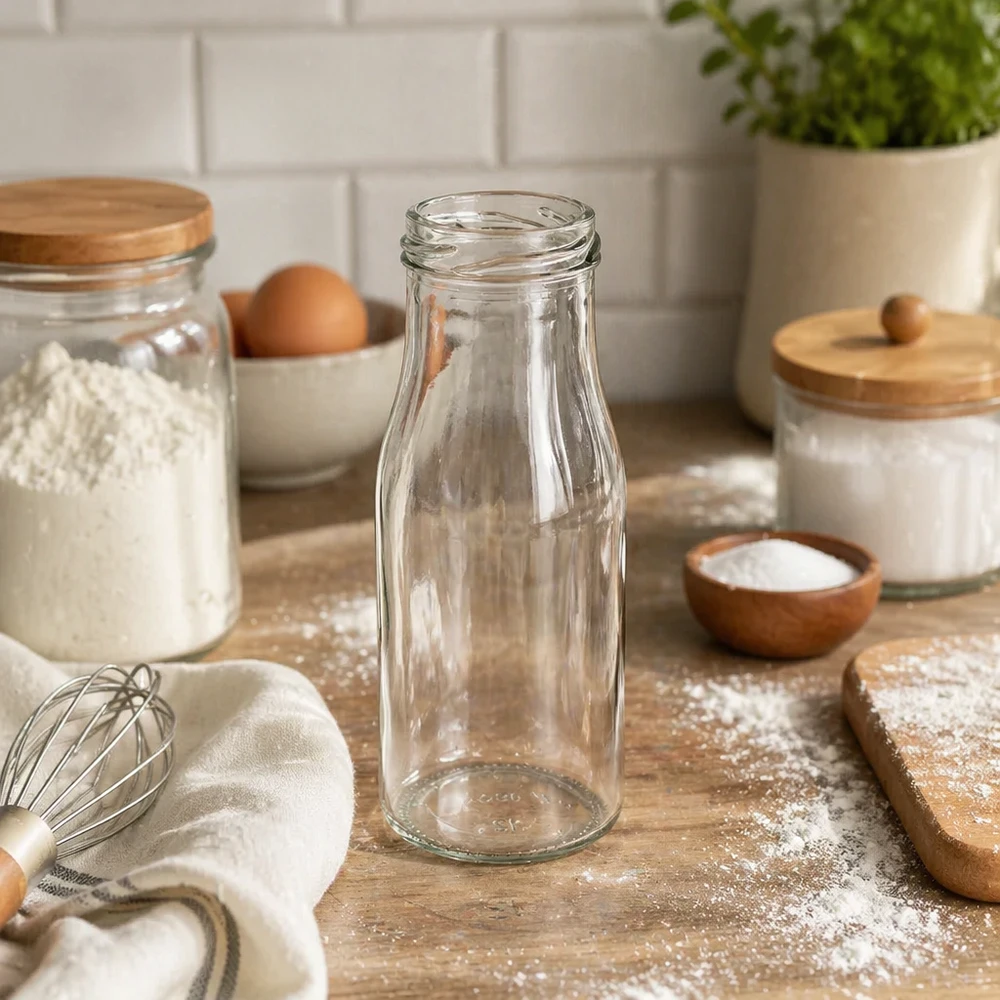 Sélection de bocaux en verre adaptée à le beurre de cacahuète