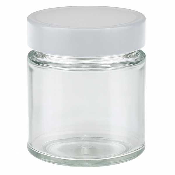 154ml Verre rond avec couvercle BasicSeal blanc UNiTWIST