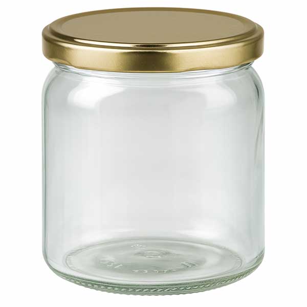 408ml Verre rond avec couvercle BasicSeal or UNiTWIST