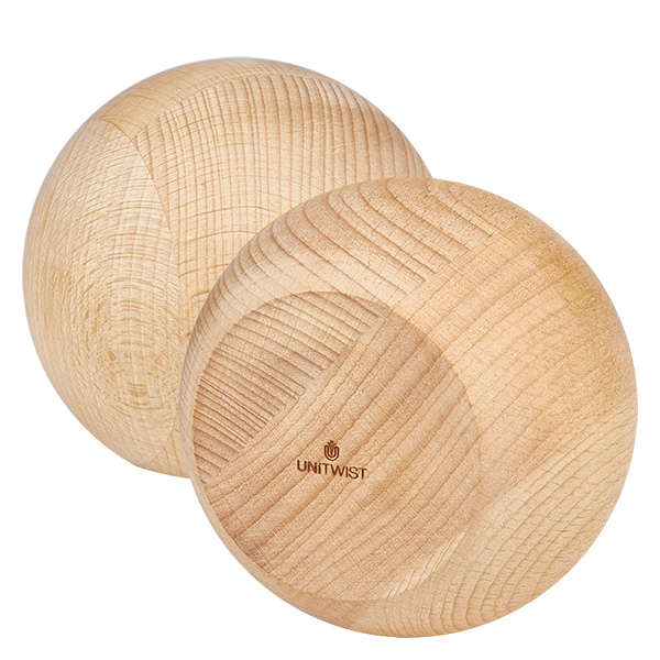 1500ml bocal conique WECK RR100 avec boule en bois en hêtre Bouchon boule en hêtre pour bocal WECK 1590ml RR100 - Détail du grain de bois naturel et de la finition