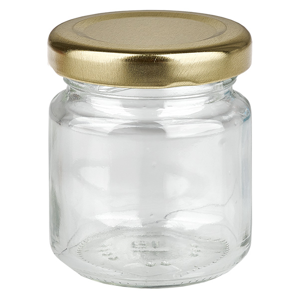 53ml Verre rond avec couvercle BasicSeal or UNiTWIST