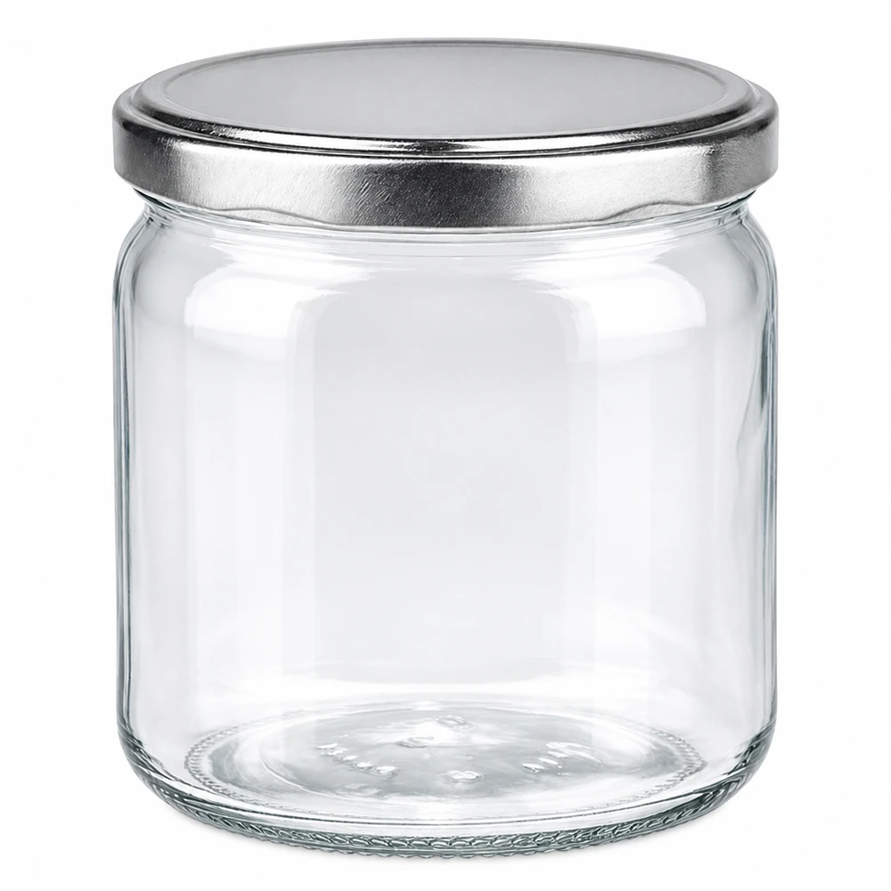 408ml Verre rond avec couvercle BasicSeal argent UNiTWIST 408ml Verre rond avec couvercle BasicSeal argent UNiTWIST