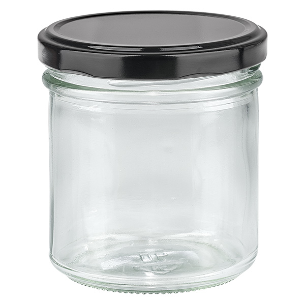 167ml Verre conique avec couvercle BasicSeal noir UNiTWIST