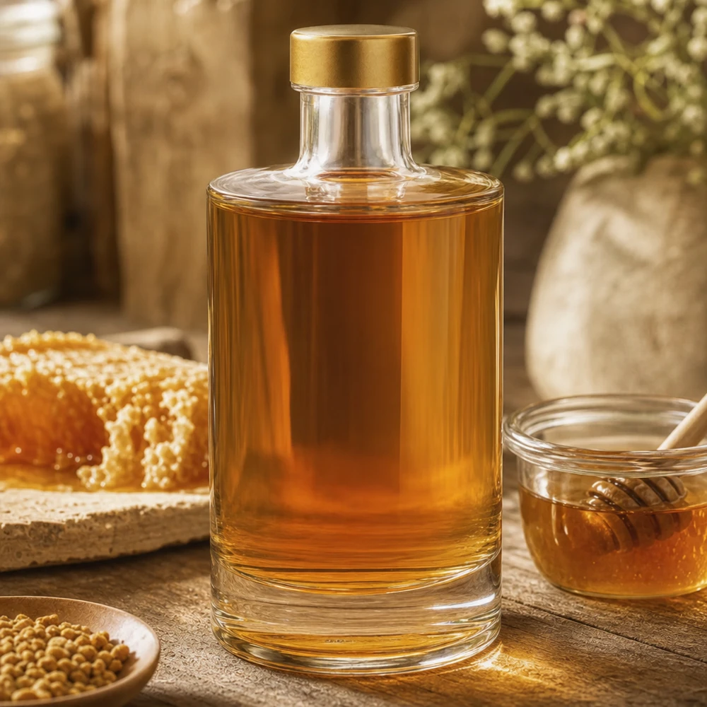 Bouteille en verre 375 ml « Sam » + bouchon à vis doré UNiTWIST® Bouteille en verre 375 ml « Sam » + bouchon à vis doré UNiTWIST®
