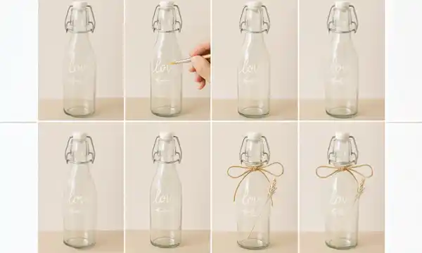DIY Deko-Flasche mit Bemalung