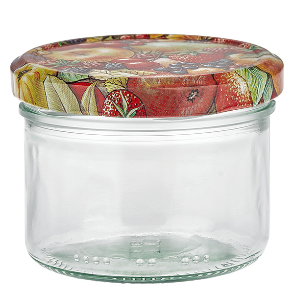 230ml Verre cylindrique avec couvercle BasicSeal décor fruits UNiTWIST