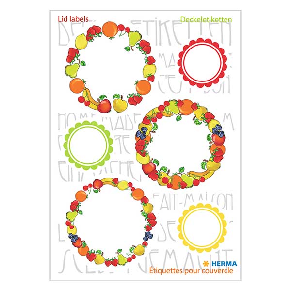 Étiquettes de plafond "Fruits" (18 stickers) ø24/43mm Étiquettes de plafond "Fruits" (18 stickers) ø24/43mm