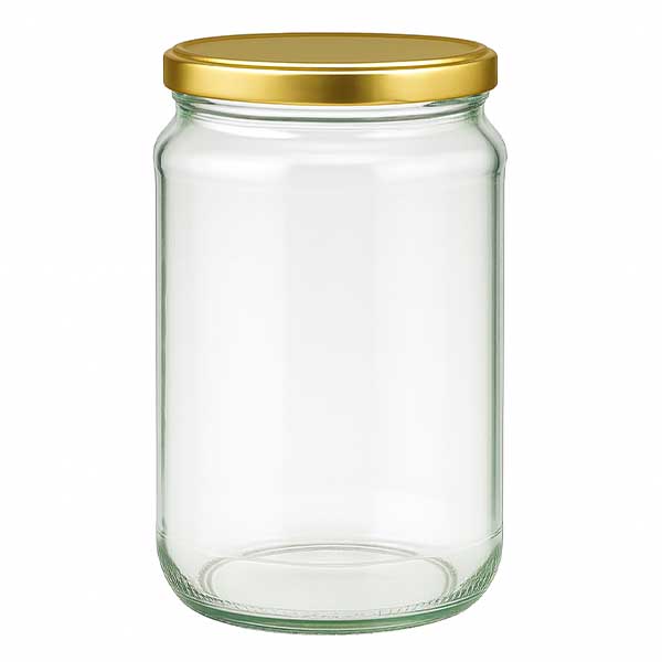 375ml Verre rond avec couvercle BasicSeal or UNiTWIST