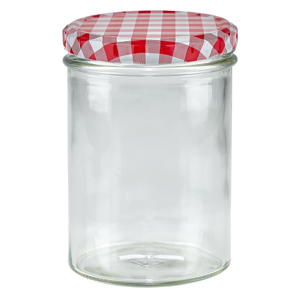 435ml Verre conique avec couvercle BasicSeal rouge/blanc UNiTWIST