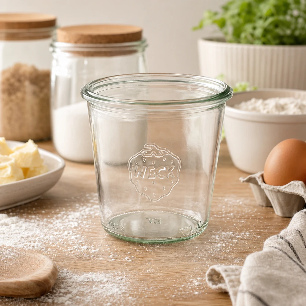 Bocal en verre de 290 ml, haut, WECK RR80 Bocal en verre de 290 ml, haut, WECK RR80