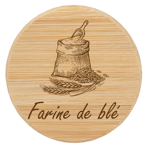 Couvercle en bois « farine de blé » pour WECK RR100