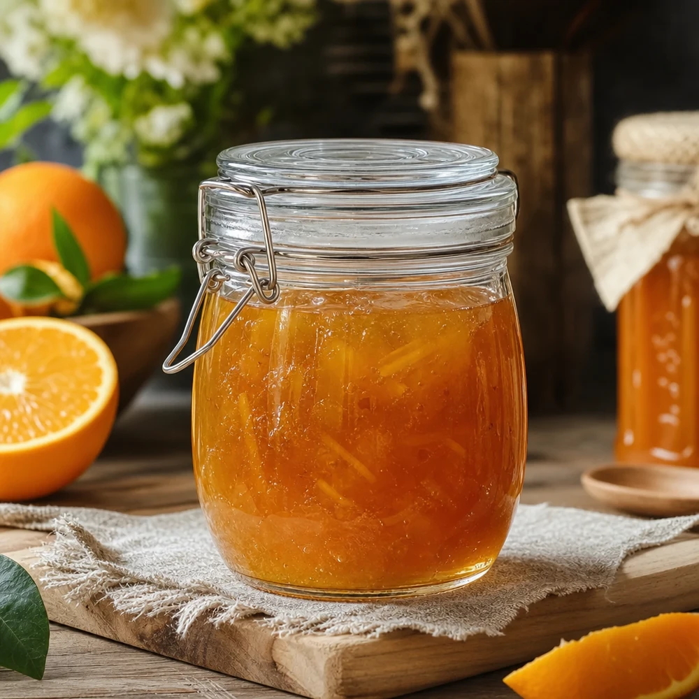 Pot de réserve 750ml type S avec fermeture à étrier UN. Pot rond à fermeture à anse 750ml idéal pour les confitures et marmelades faites maison