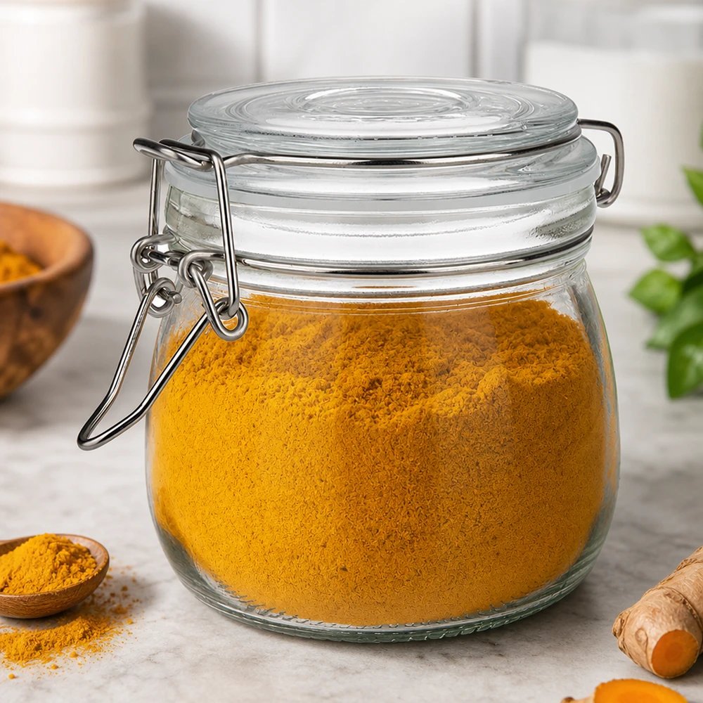 Pot de réserve 500ml type S avec fermeture à étrier UN.. Vielseitiges 500ml Einweckglas mit Bügelsystem perfekt für Küchenorganisation und Meal Prep