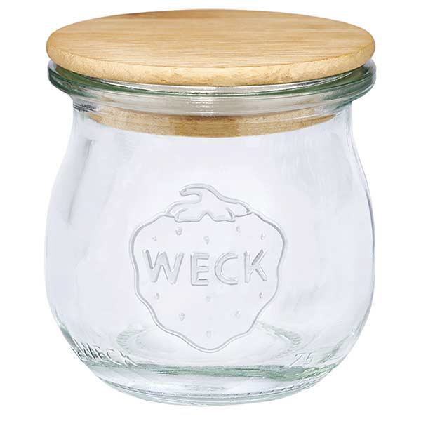 Pot tulipe 75ml WECK RR40 avec couvercle en bois