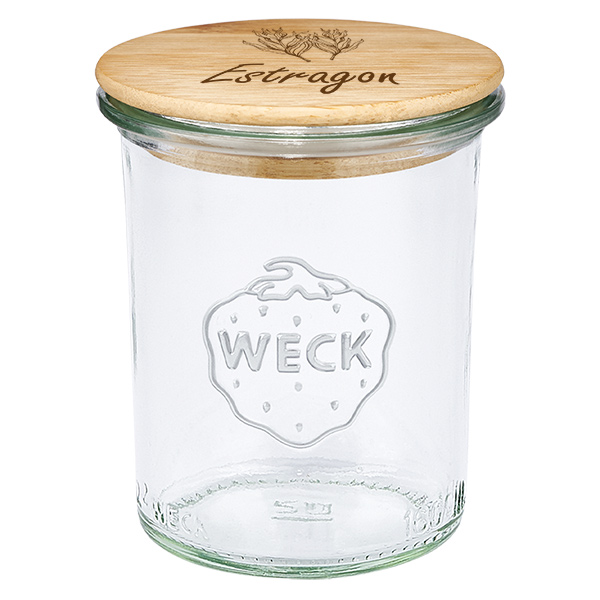 Paire en bois « Estragon » avec pied WECK 160 ml Paire en bois « Estragon » avec pied WECK 160 ml