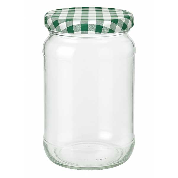 1062ml Verre rond avec couvercle BasicSeal vert/blanc UNiTWIST