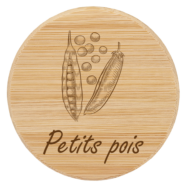 Paire en bois « Petits pois » pour WECK RR100 Paire en bois « Petits pois » pour WECK RR100