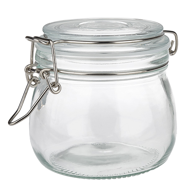 Bocal à armature type S de 500 ml avec joint blanc