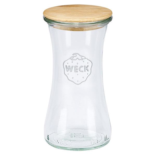 100ml bocal à gourmandises WECK RR40 avec couvercle en bois