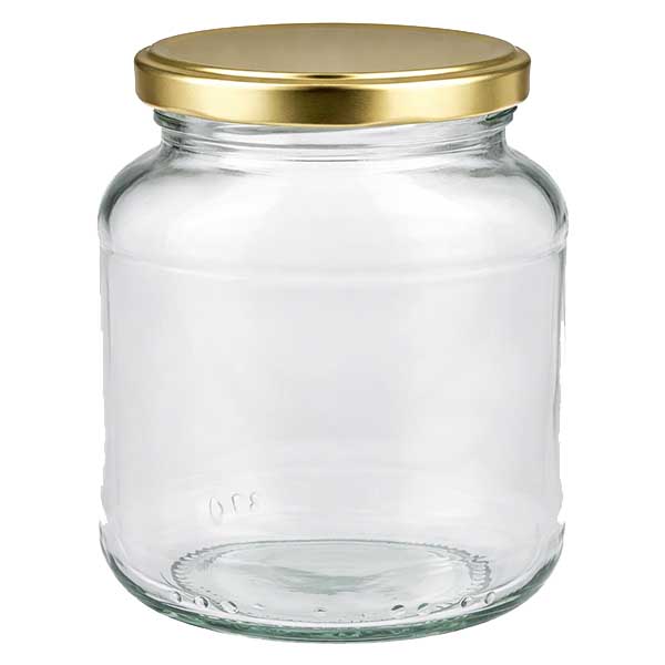 370ml Verre ovale avec couvercle BasicSeal or UNiTWIST