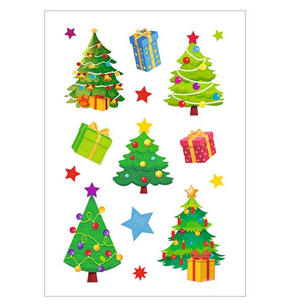 Sticker "Arbre de Noël" (30 stickers avec paillettes) Sticker "Arbre de Noël" (30 stickers avec paillettes)