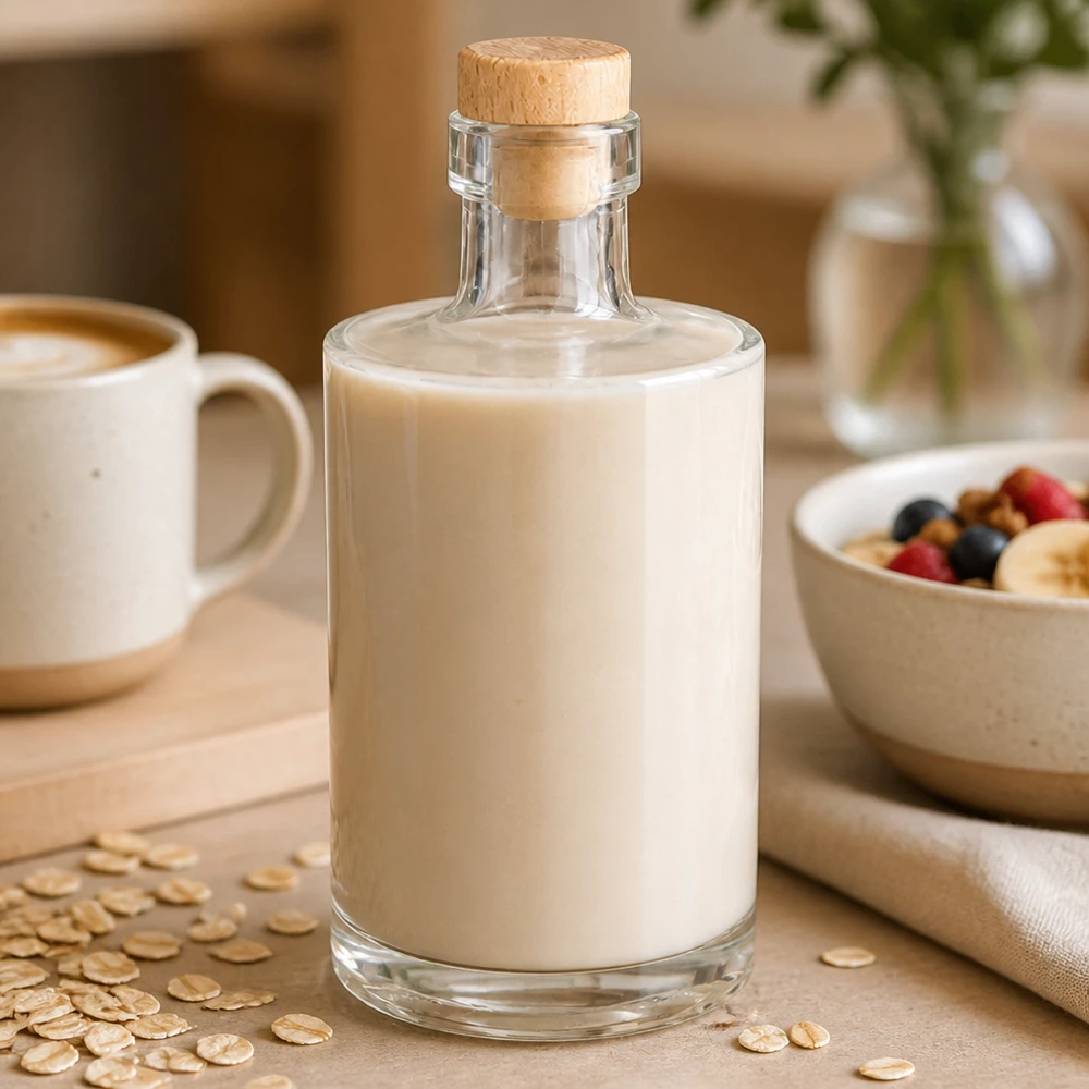 Bouteille en verre 350 ml « Galileo » avec bouchon en bois UNiTWIST® Bouteille en verre 350 ml « Galileo » avec bouchon en bois UNiTWIST®