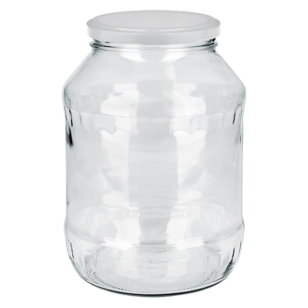 2650ml Verre rond avec couvercle BasicSeal blanc UNiTWIST
