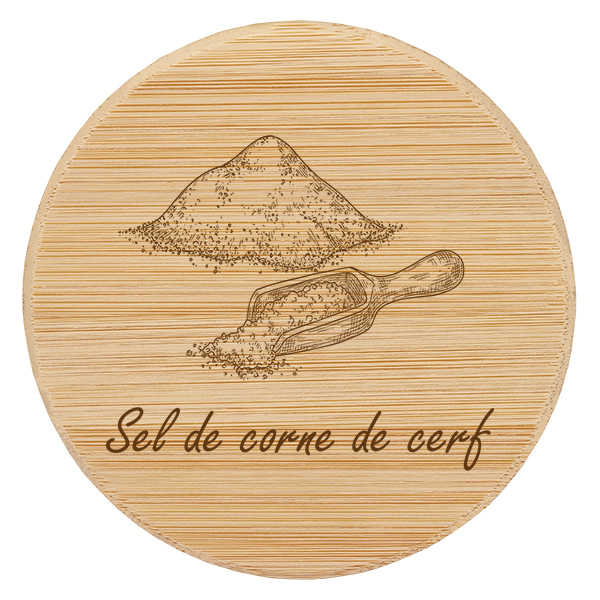 Paire en bois « Sel de corne de cerf » pour WECK RR60 Paire en bois « Sel de corne de cerf » pour WECK RR60
