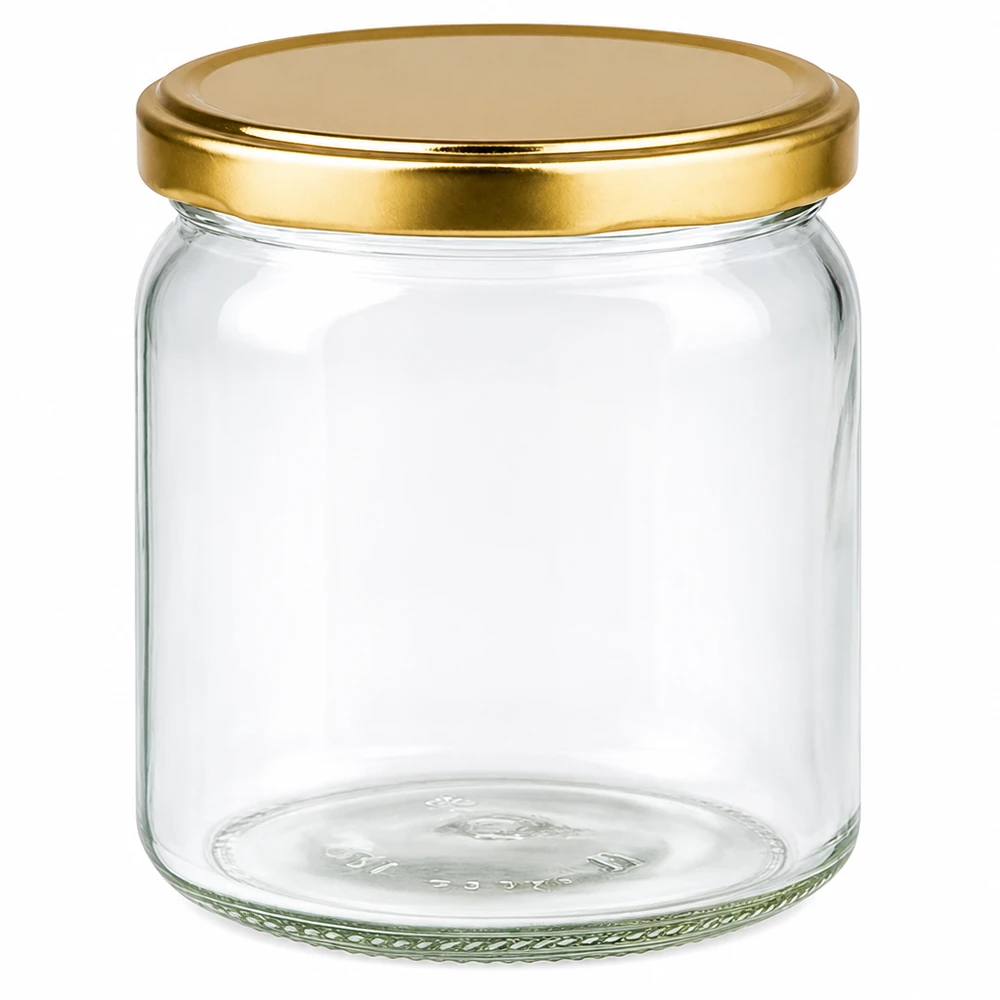 408ml Verre rond avec couvercle BasicSeal or UNiTWIST 408ml Verre rond avec couvercle BasicSeal or UNiTWIST