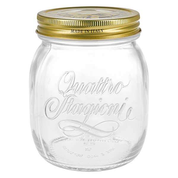 Verre rond 700ml « Quattro Stagioni » avec couvercle